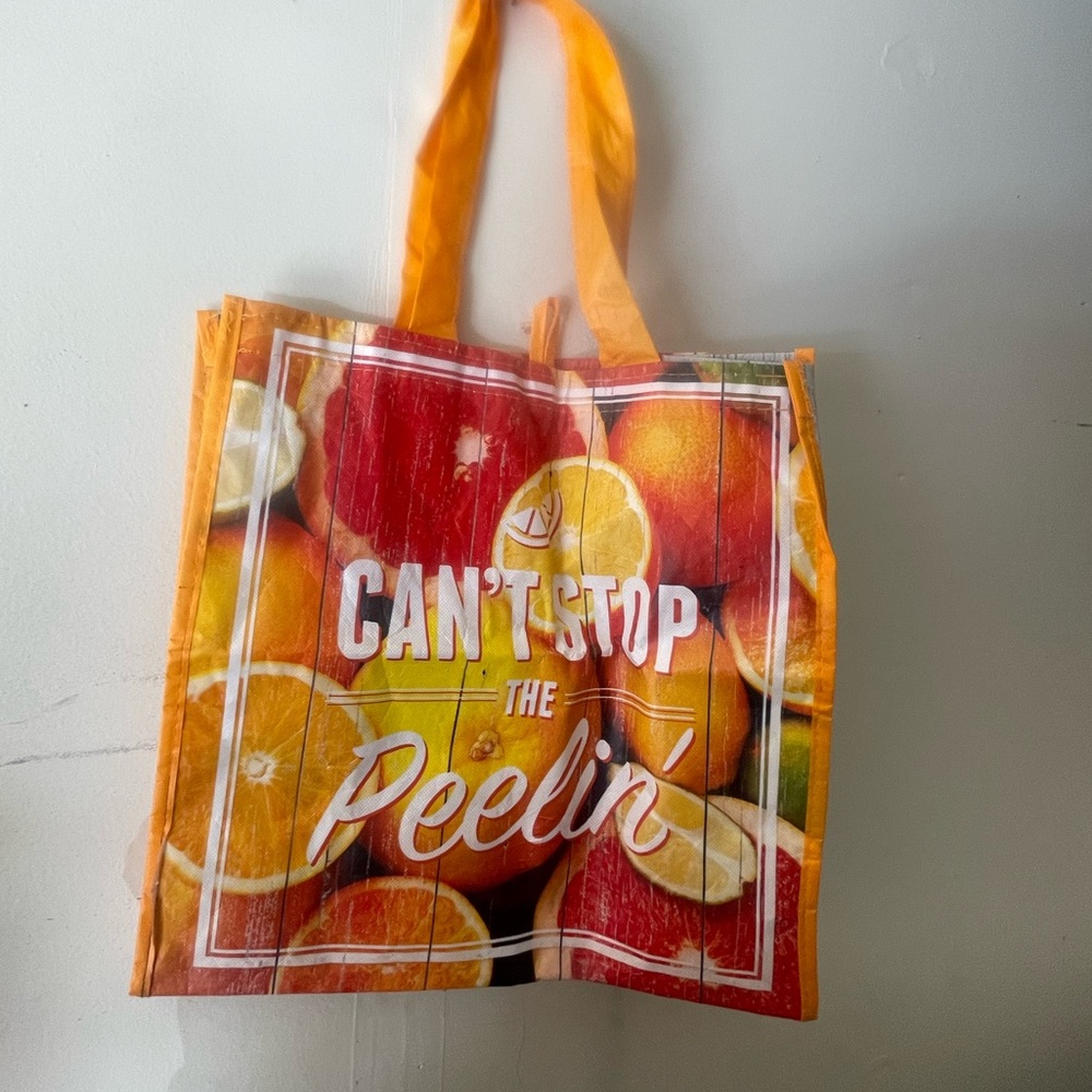Sprouts grocery  - Reusable Grocery Bag - Orange Can’t Stop The Peelin’ Tote
